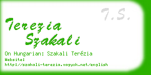 terezia szakali business card